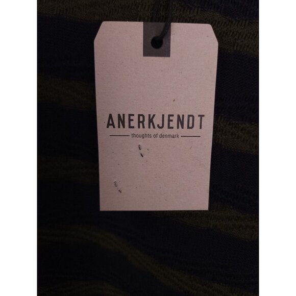 ANERKJENDT Akrico Sweater Size S Mens Blue Green Rolled Cable Knit 9519224 - Picture 8 of 11